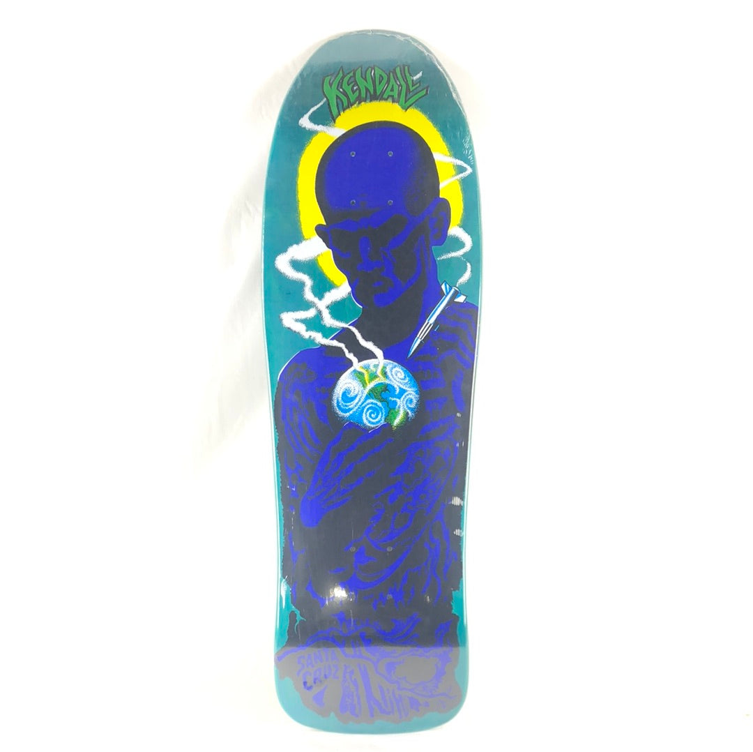Santa Cruz Jeff Kendall Atomic Man Green/Blue 9.75" Skateboard Deck