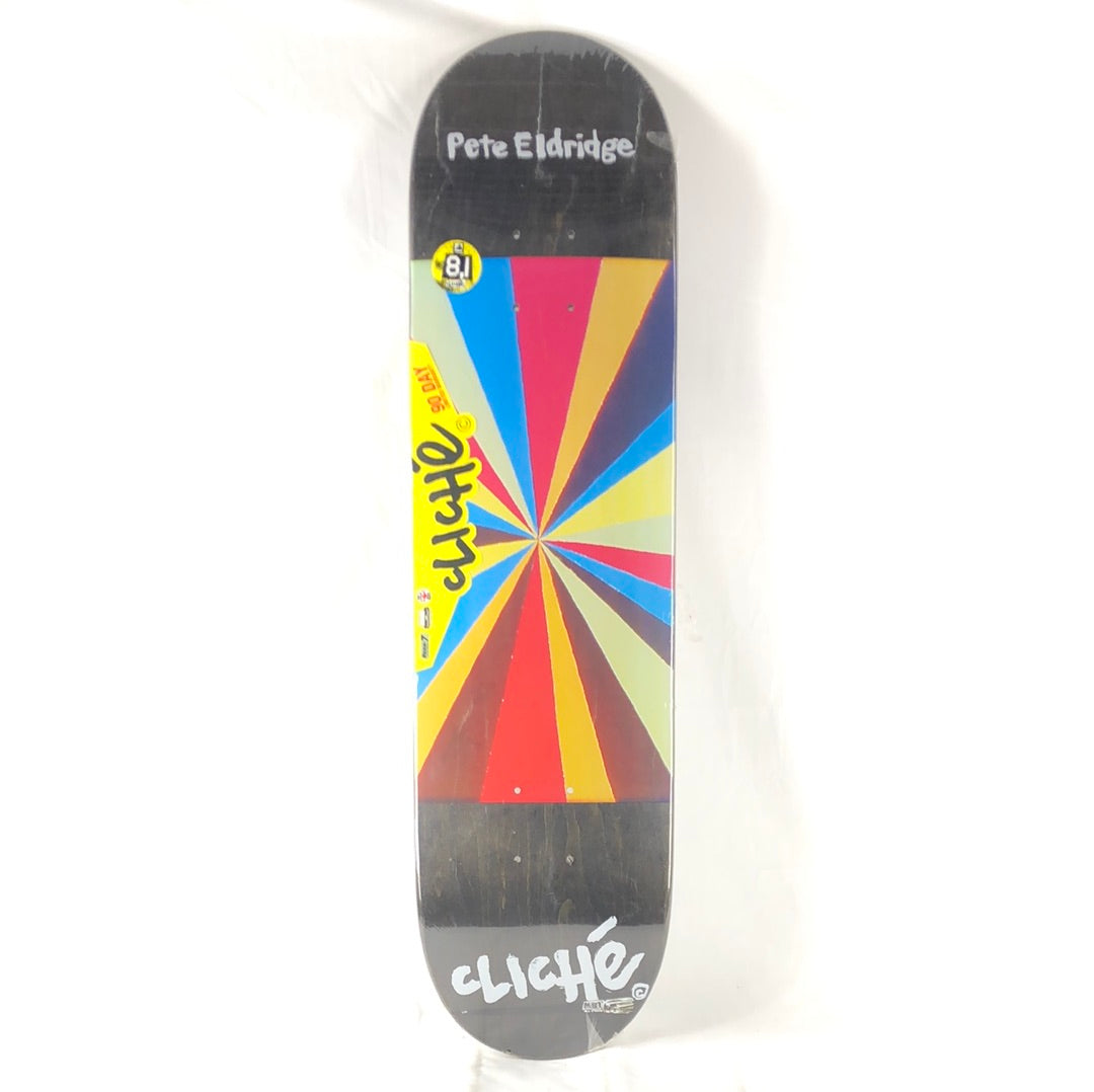 Cliché Pete Eldridge Painter Series Blank Brown/Red/Blue/Yellow Size 8.1 Skateboard Deck