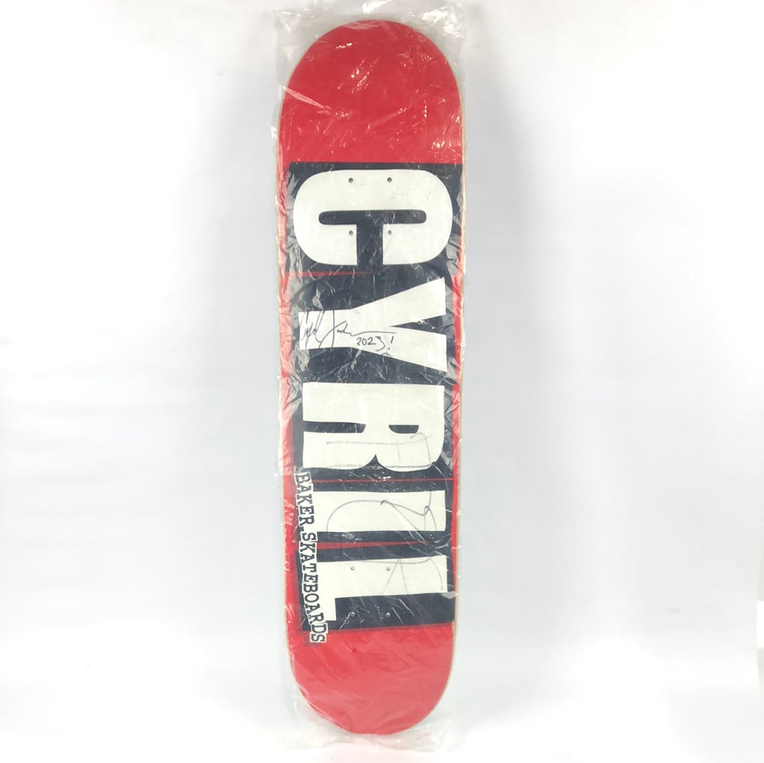 Baker Cyril Jackson Autographed OG Lettering Red/Black/White 8" Skateboard Deck