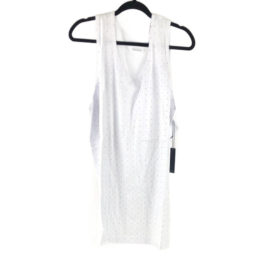 Diamond All Over Print White Black Blue Size XXL Tank Top