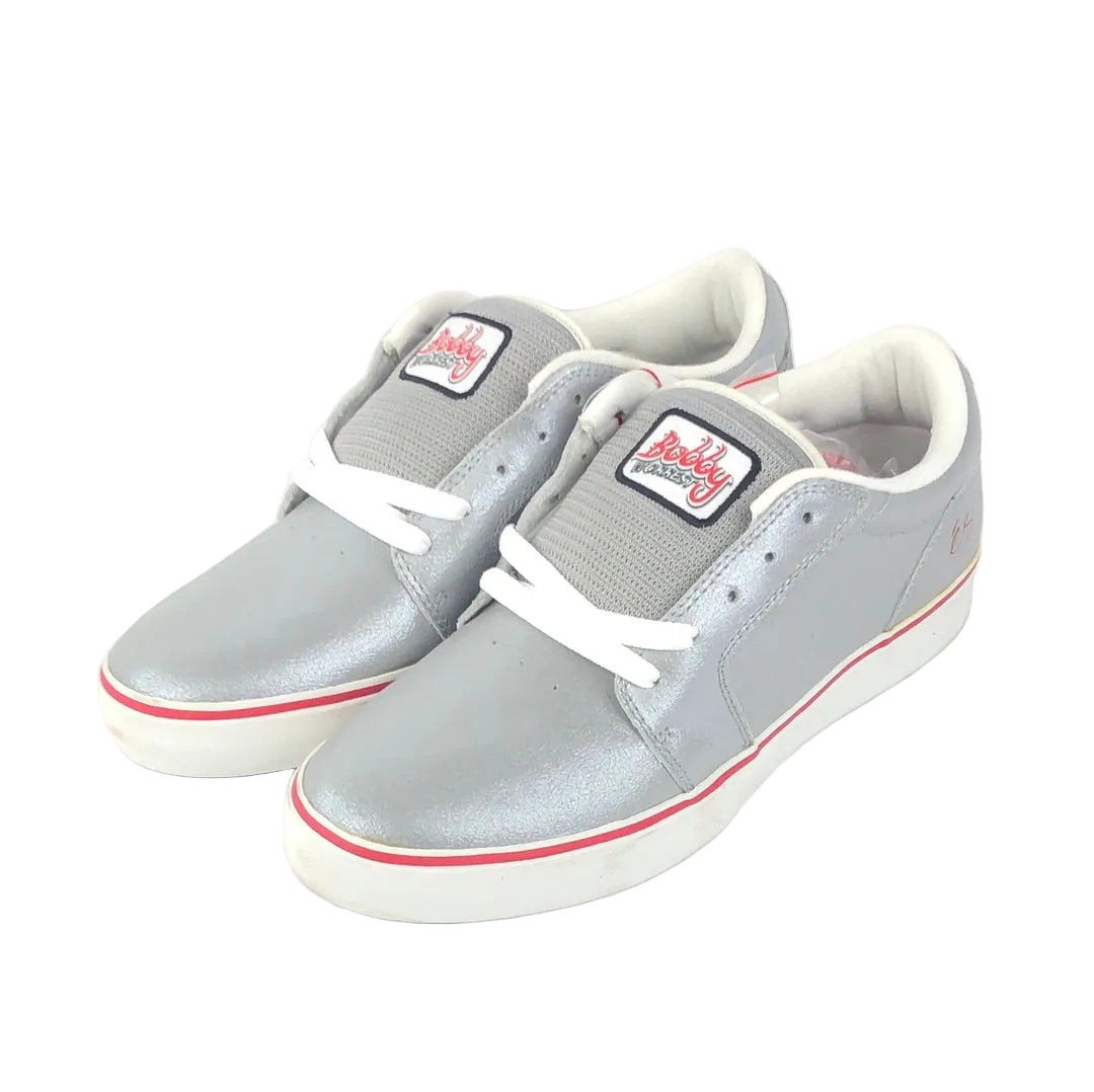 ES First Blood Bobby Worrest Silver Red US Mens Size 10 Classic Shoes