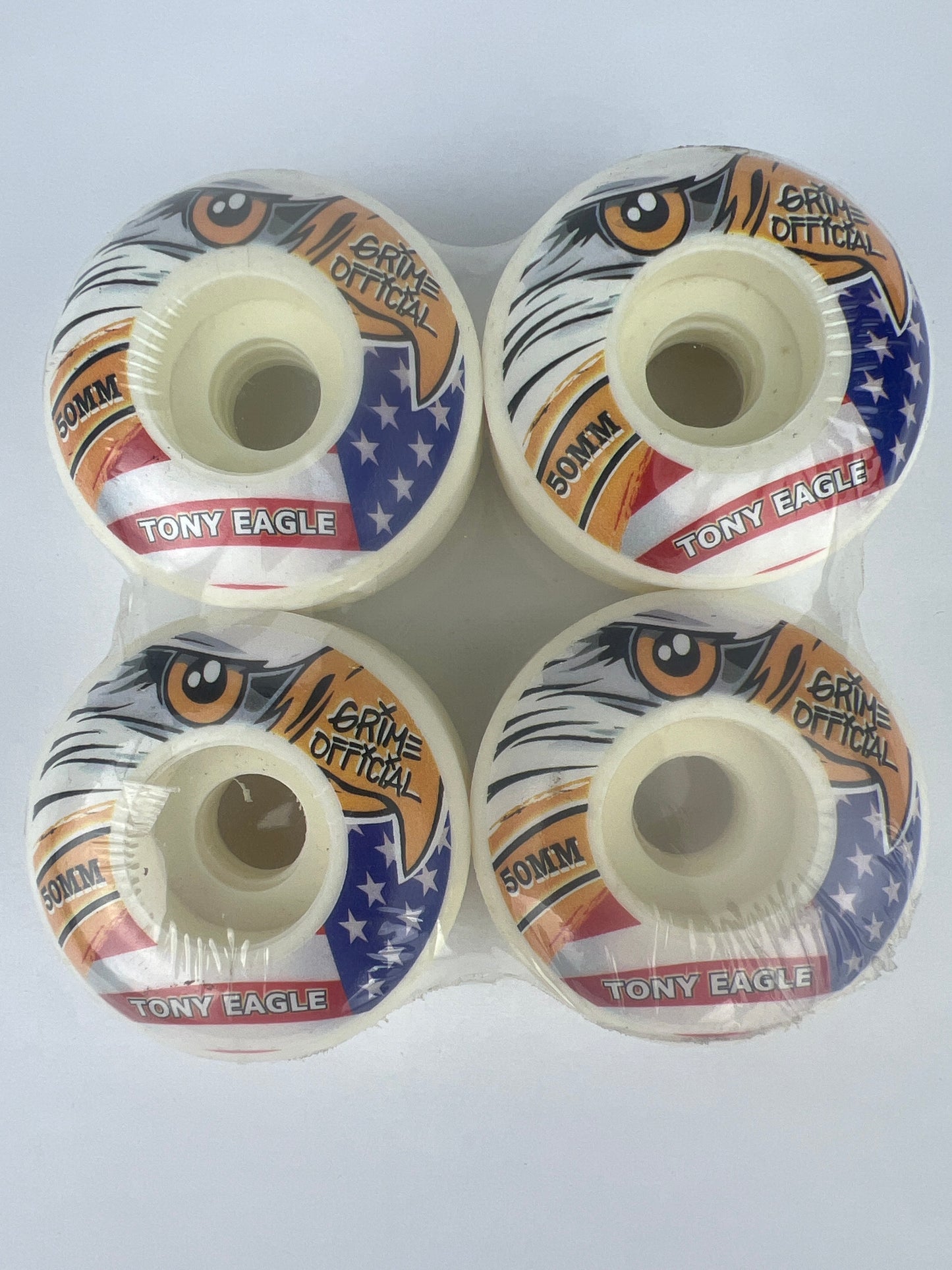 Grime Official Tony Eagle Red White Blue Size 50MM Vintage NOS Wheels