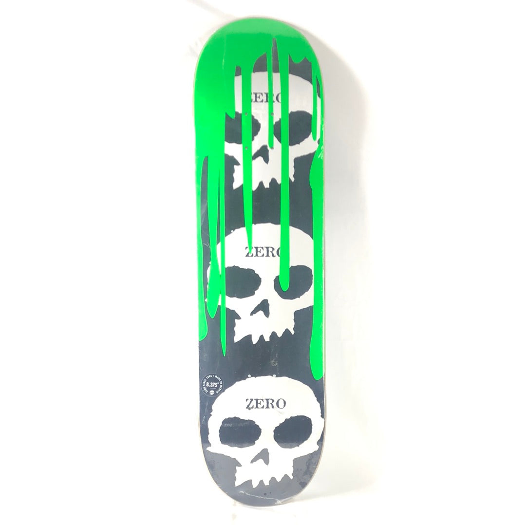 Zero Logo With Slime Black/White/Neon Green Size 8.375 Skateboard Deck