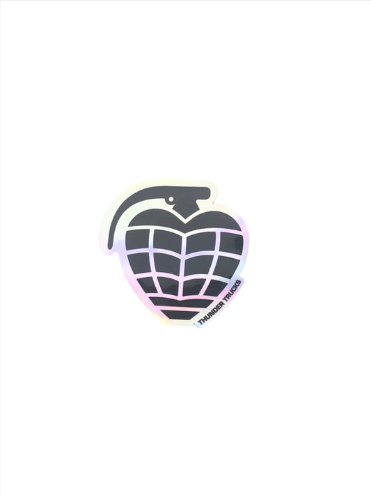 Thunder Trucks Grenade Foil Rainbow Silver Holographic 4.7" x 5" Sticker