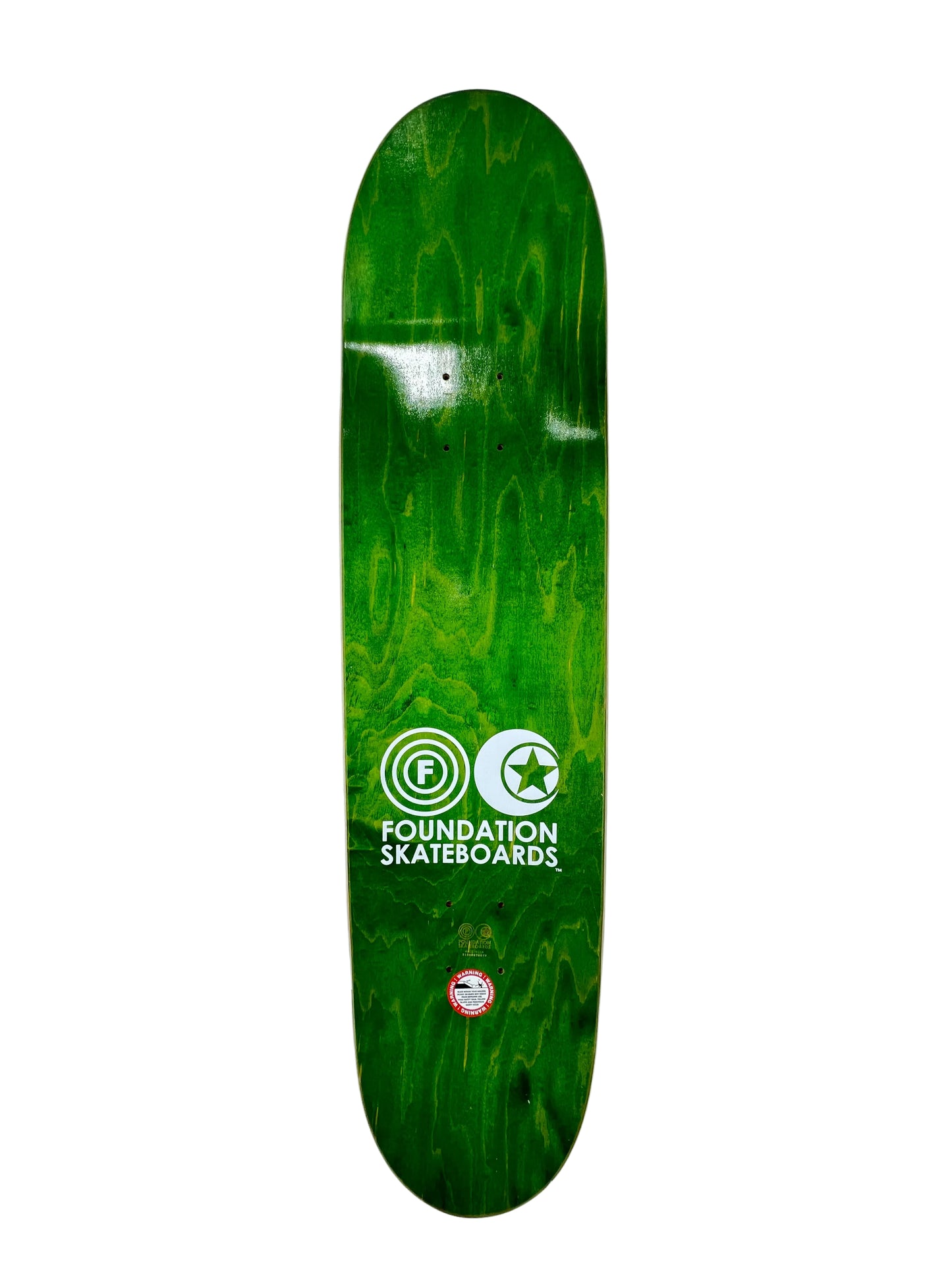 Foundation Vertigo Rasta Tye Dye Green Yellow Red Size 8.1" Vintage NOS Deck