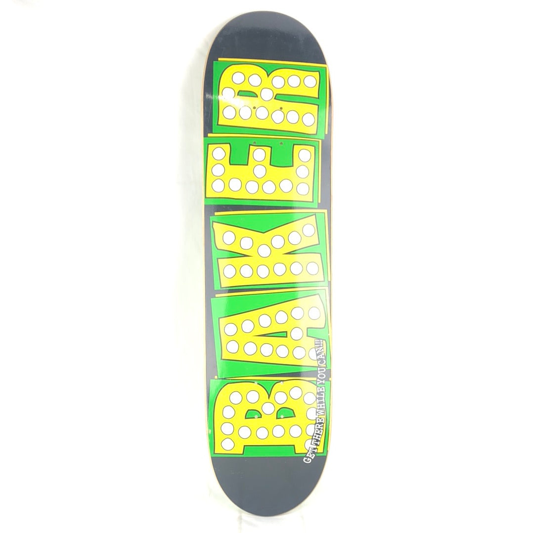 Baker Shake Junt Get There While Can Black/Green/Yellow Size 8.0 Skateboard Deck