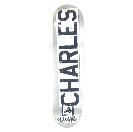 Cliche Charles Collet Silver/White/Black Size 7.8 Skateboard Deck