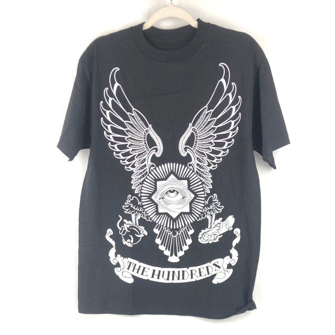 The Hundreds Chest Logo Big Eye Black White Size M S/s Shirt