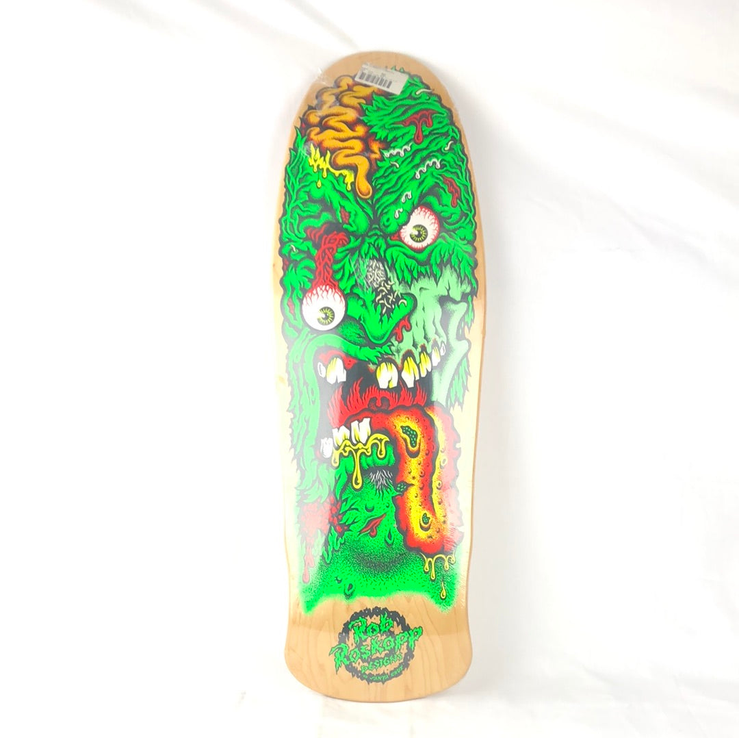 Santa Cruz Rob Roskopp Face 2 Thirty Years Green/Woodgrain 9.77'' Skateboard Deck 2012 Reissue
