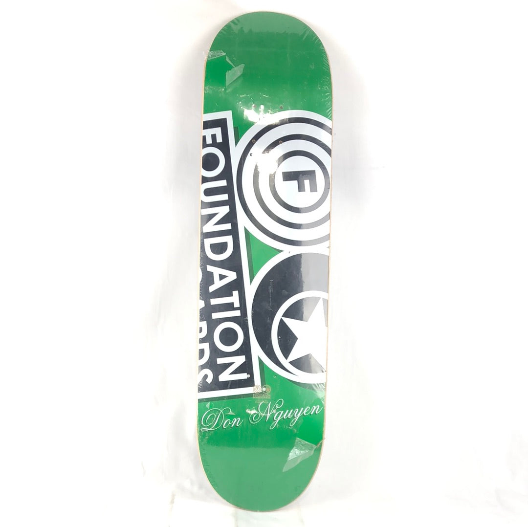 Foundation Don Nguyen Classic Logo Green 7.875'' Skateboard Deck