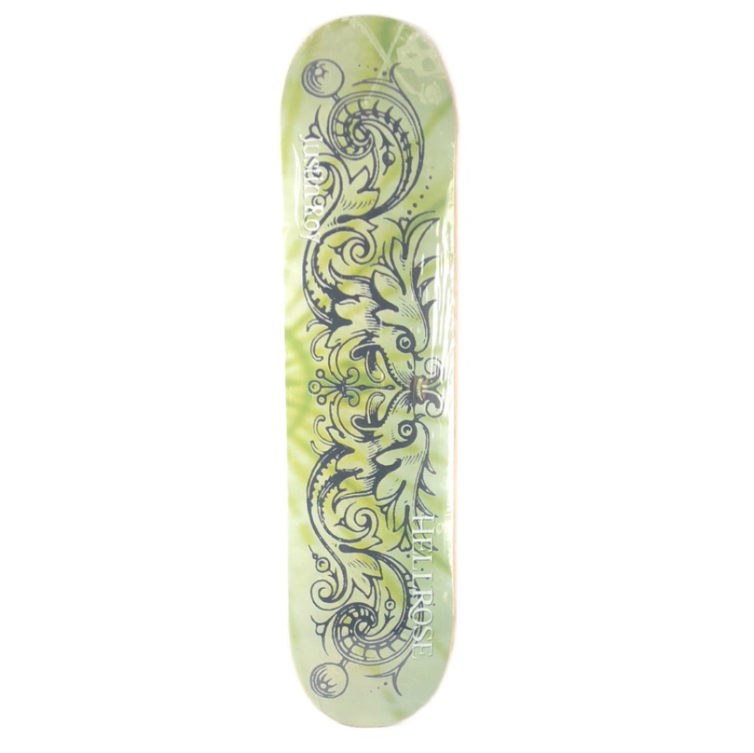 Hellrose Justin Roy Mirror Image Graphic Green Black Size 7.75" Skateboard Deck