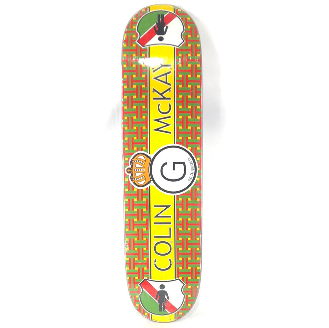 Girl Colin McKay Family Crest Red/Green/Yellow 7.75" Skateboard Deck 2001