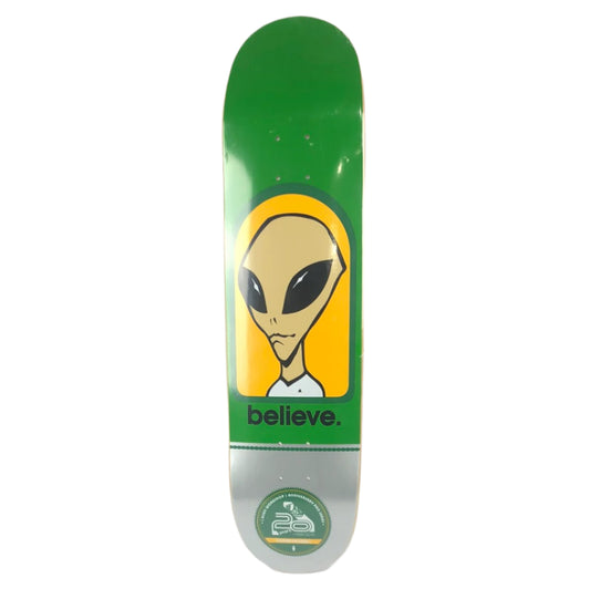 Alien Workshop Omar Salazar 20 Year Deck Green/Yellow/Silver 8" Skateboard Deck