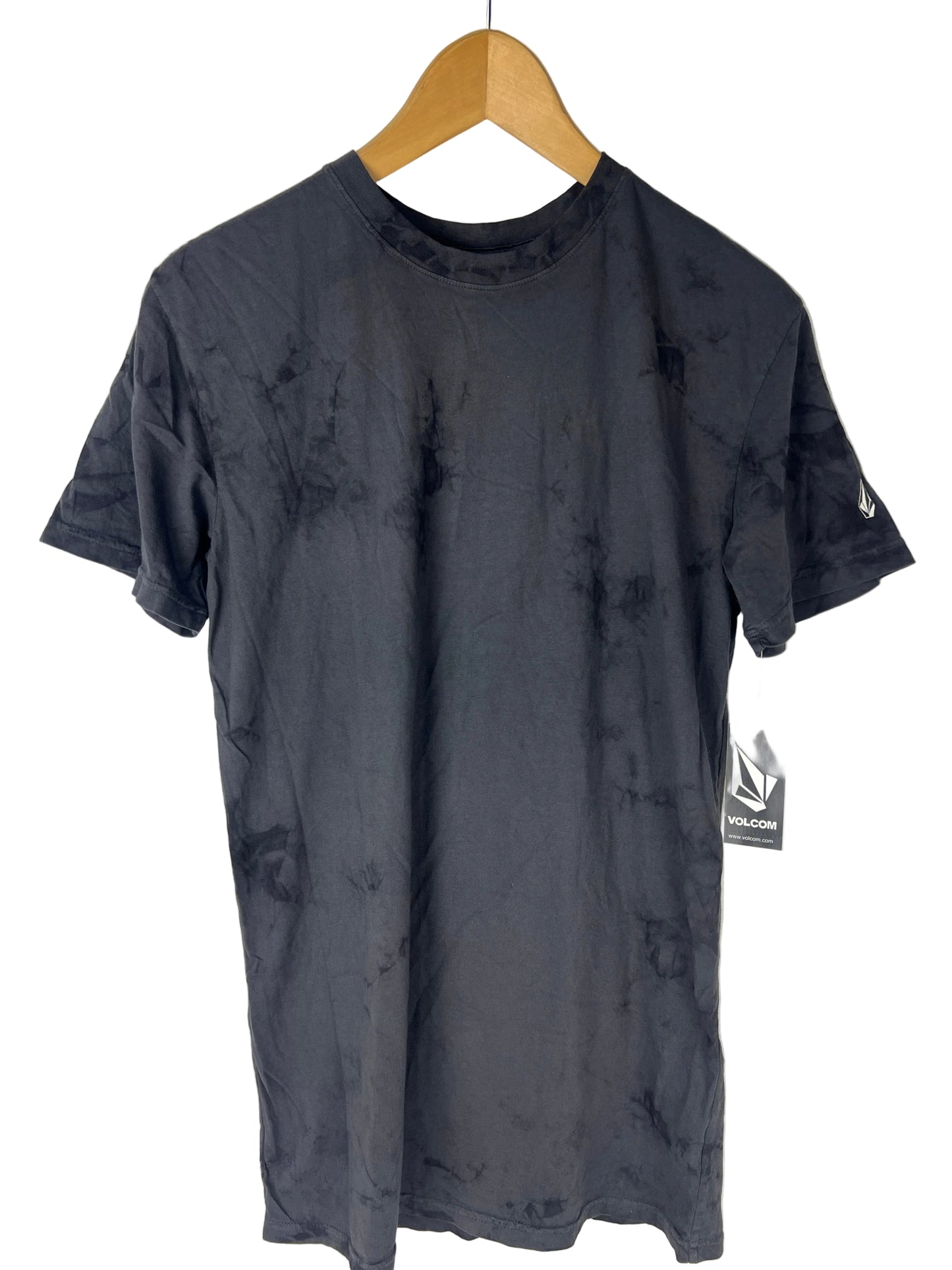 Volcom V Stain 2 Grey Silver Black Stone Logo Size M S/s Vintage Under Shirt