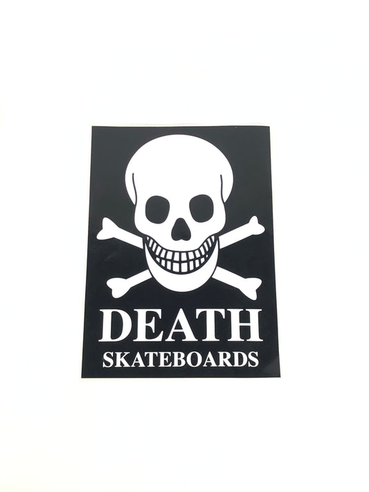 Death Skateboards Black White (Large) 6.7" x 9.4"