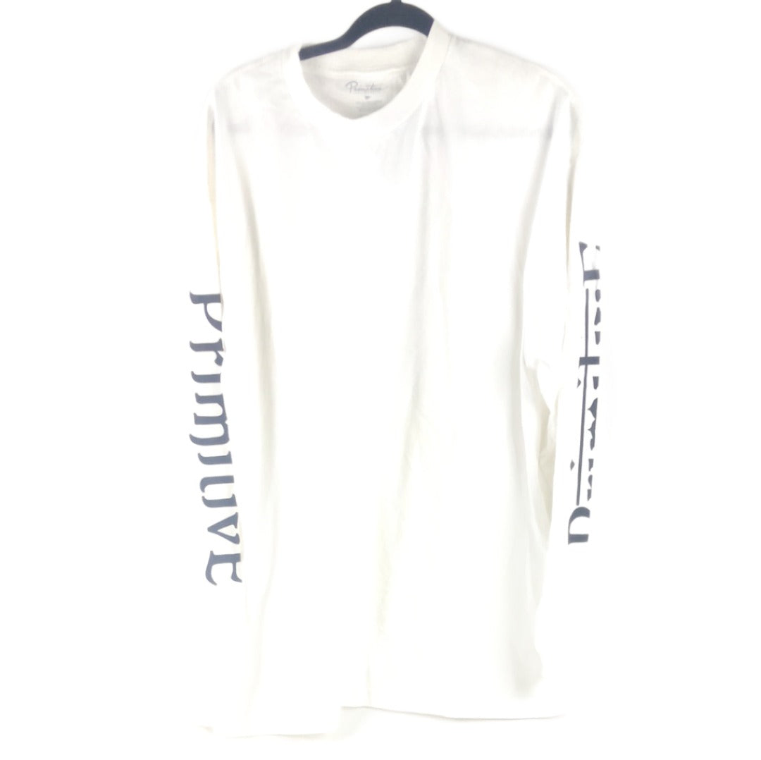 Primitive Sleeve Logo White Black Size XL S/s Shirt