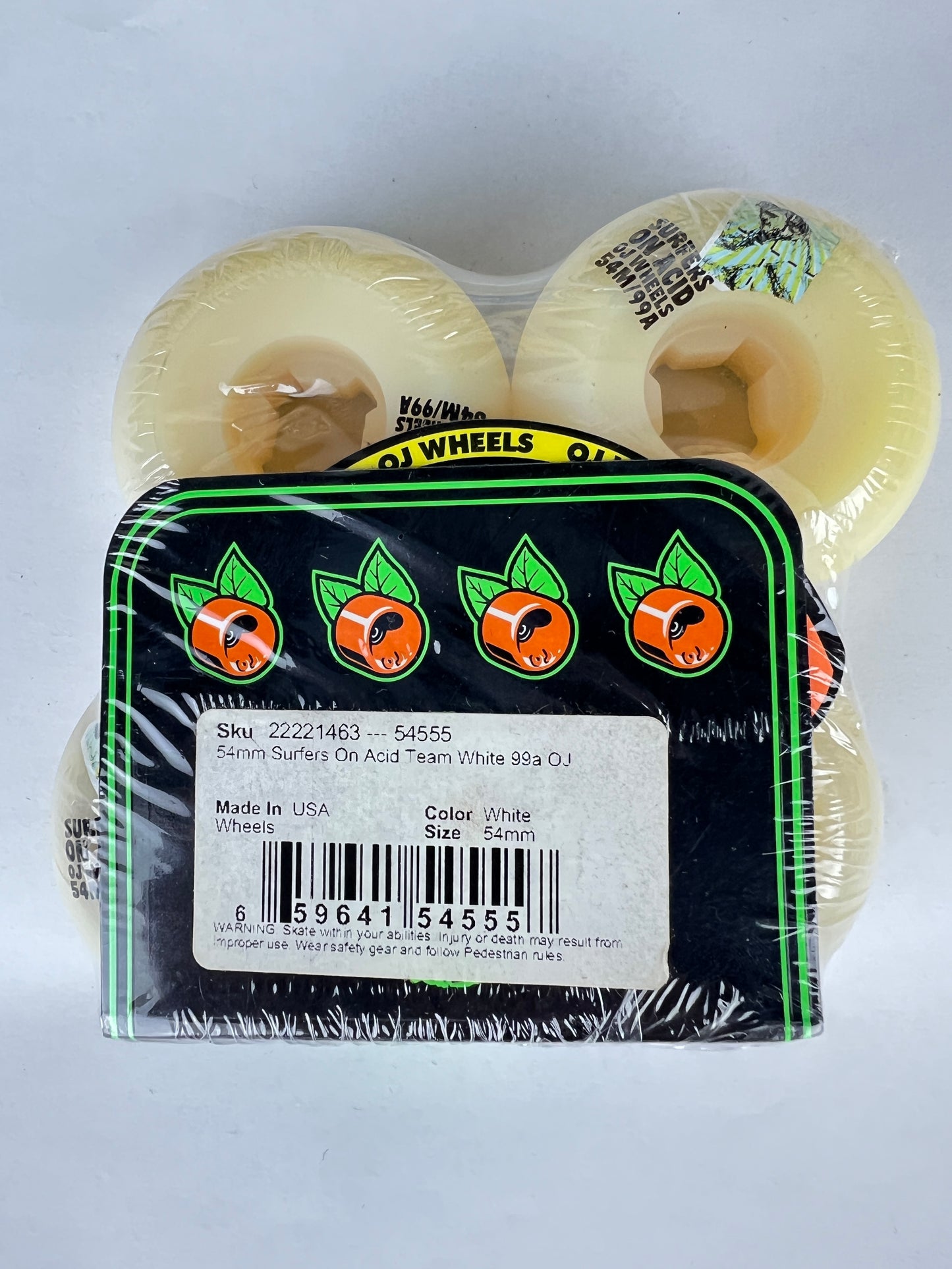 OJ Surfers On Acid Blue White Yellow Size 54MM 99A Vintage NOS Wheels