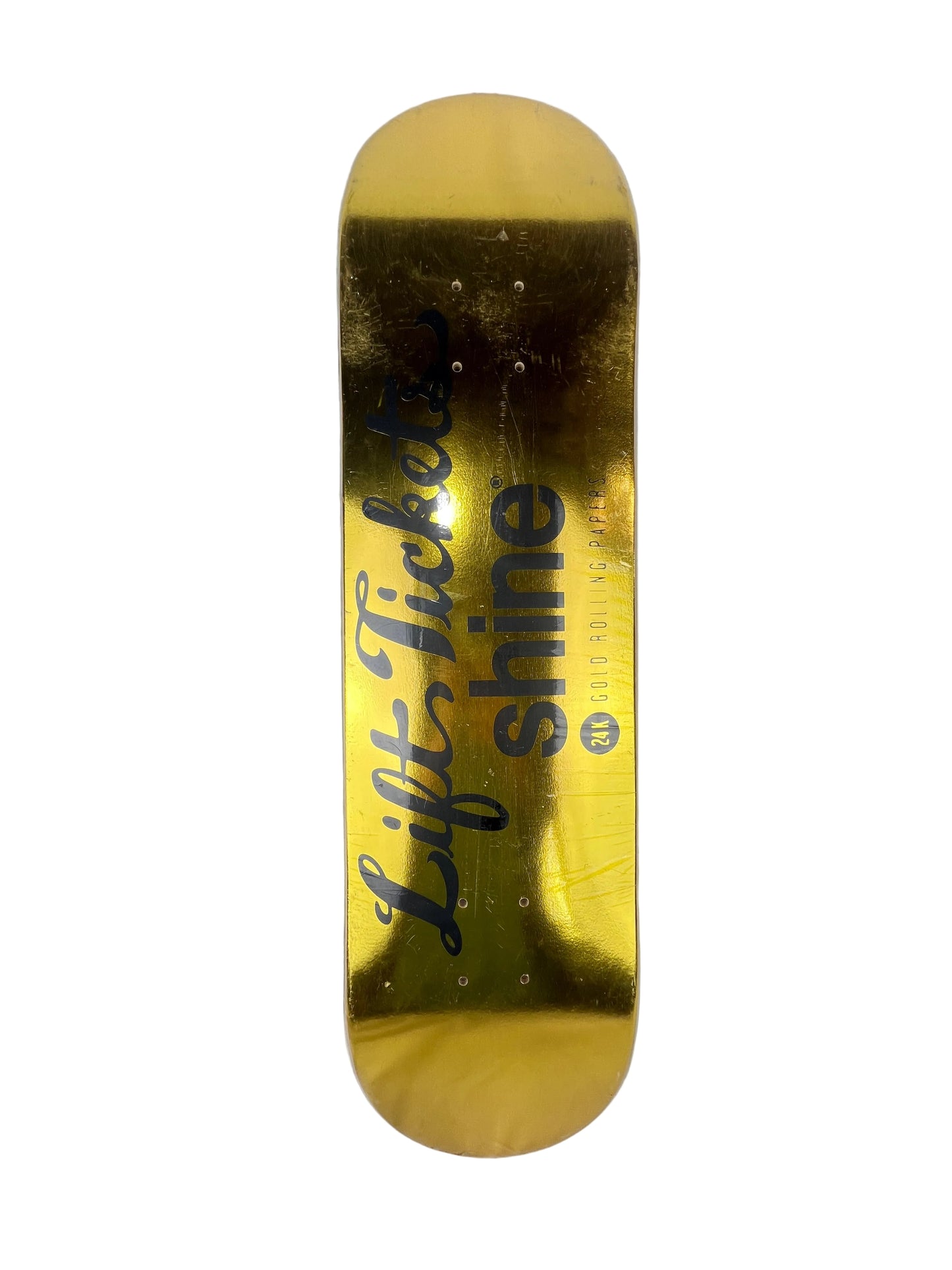 Lift Tickets Shine 24k Gold Rolling Papers Gold Foil Size 8.0" Vintage NOS Deck