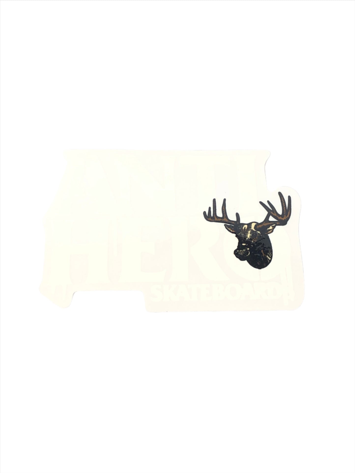 Anti-Hero Skateboards Deer Clear Black 6.5" x 4.5" Sticker