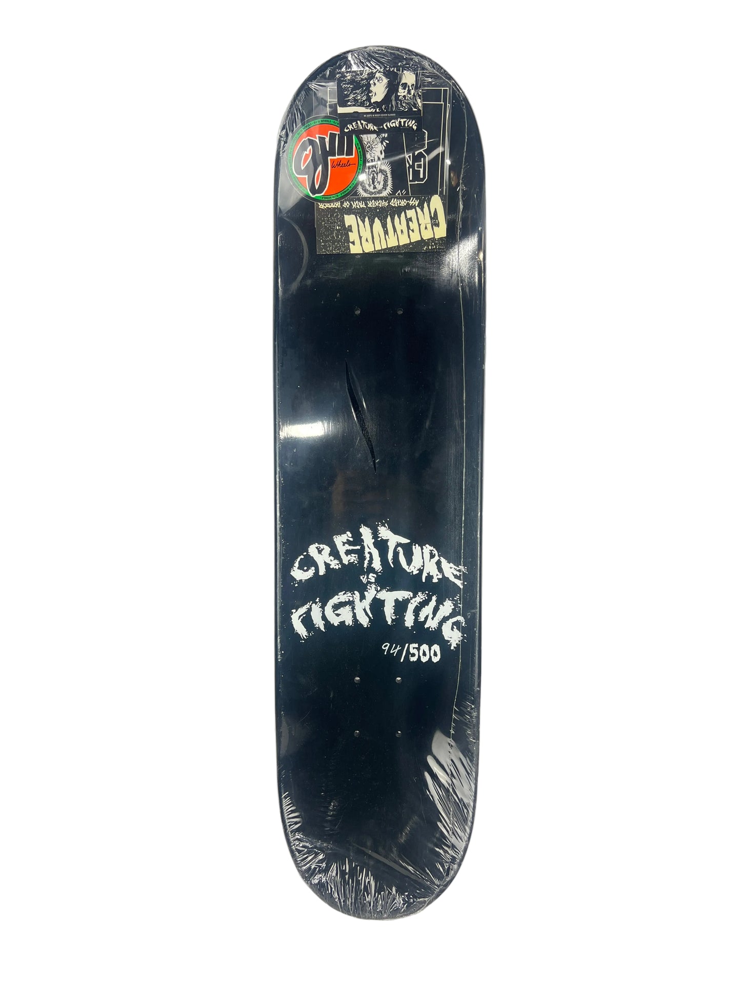 Creature VS Fighting Zombie Drummers From The Crypt Powerply Black White Size 8.0" Vintage NOS Deck #94 - 400 Produced