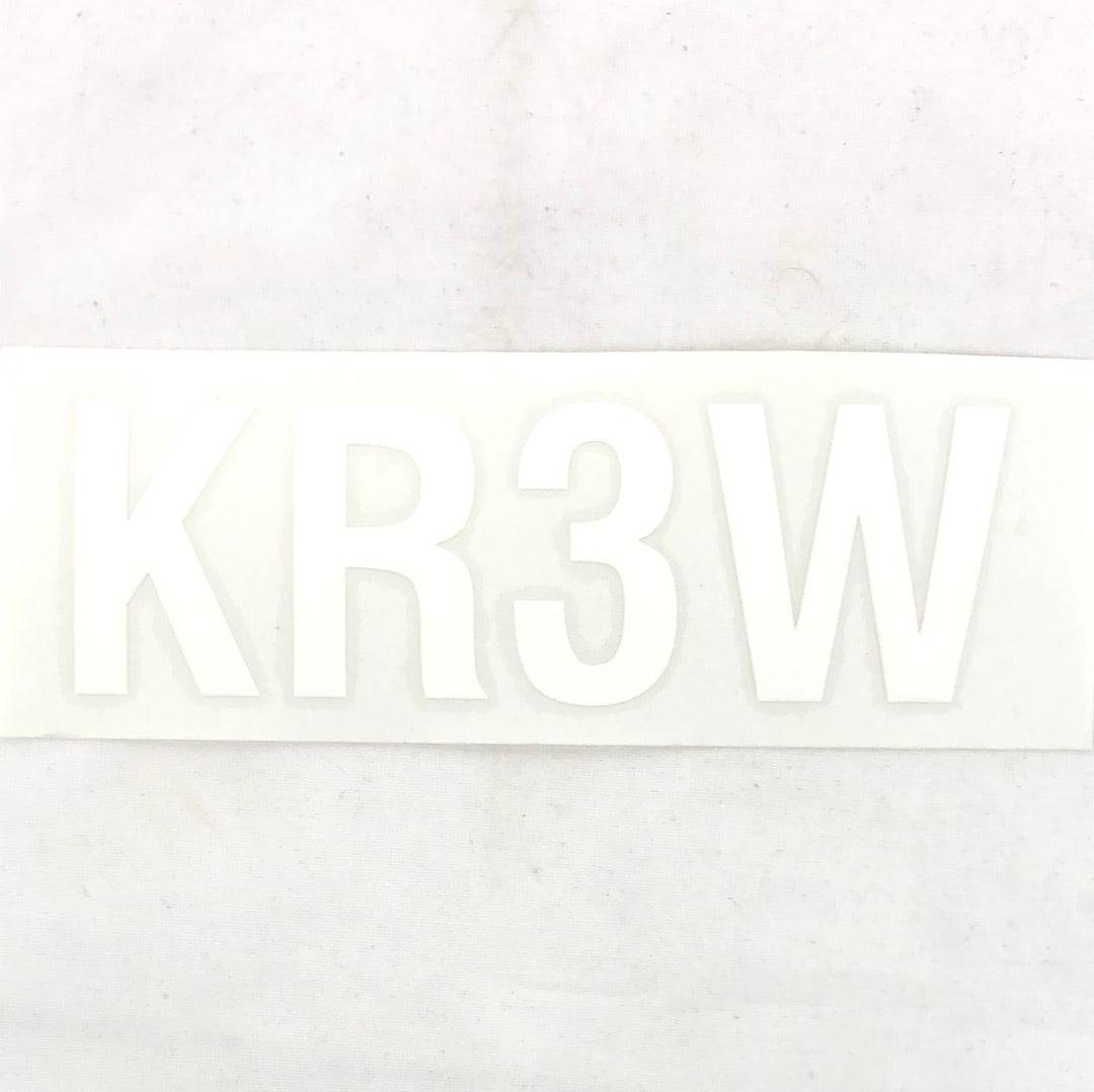 Krew "KR3W" Black White 6" Decal Sticker