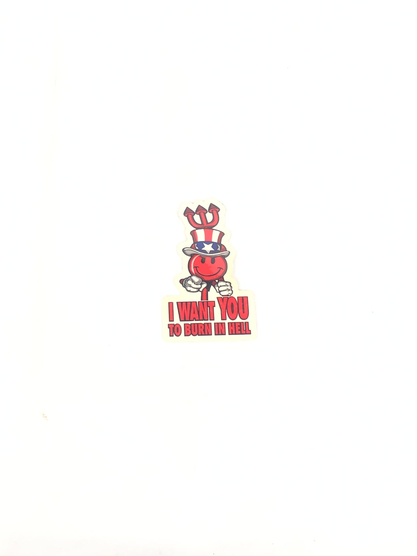 World Industries Burn In Hell Flame Boy Clear Red 2.5" x 4.3" Sticker