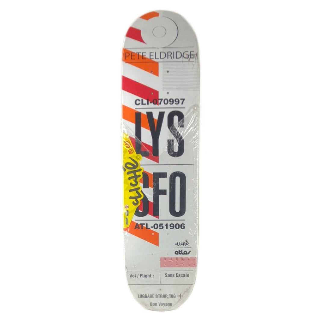 Cliche Pete Eldridge X Atlas White Black Size 8" Skateboard Deck