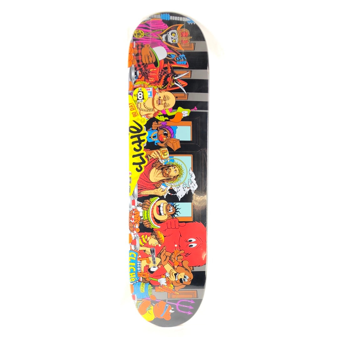 Cliche Last Supper Black Multi Color Size 8" Skateboard Deck
