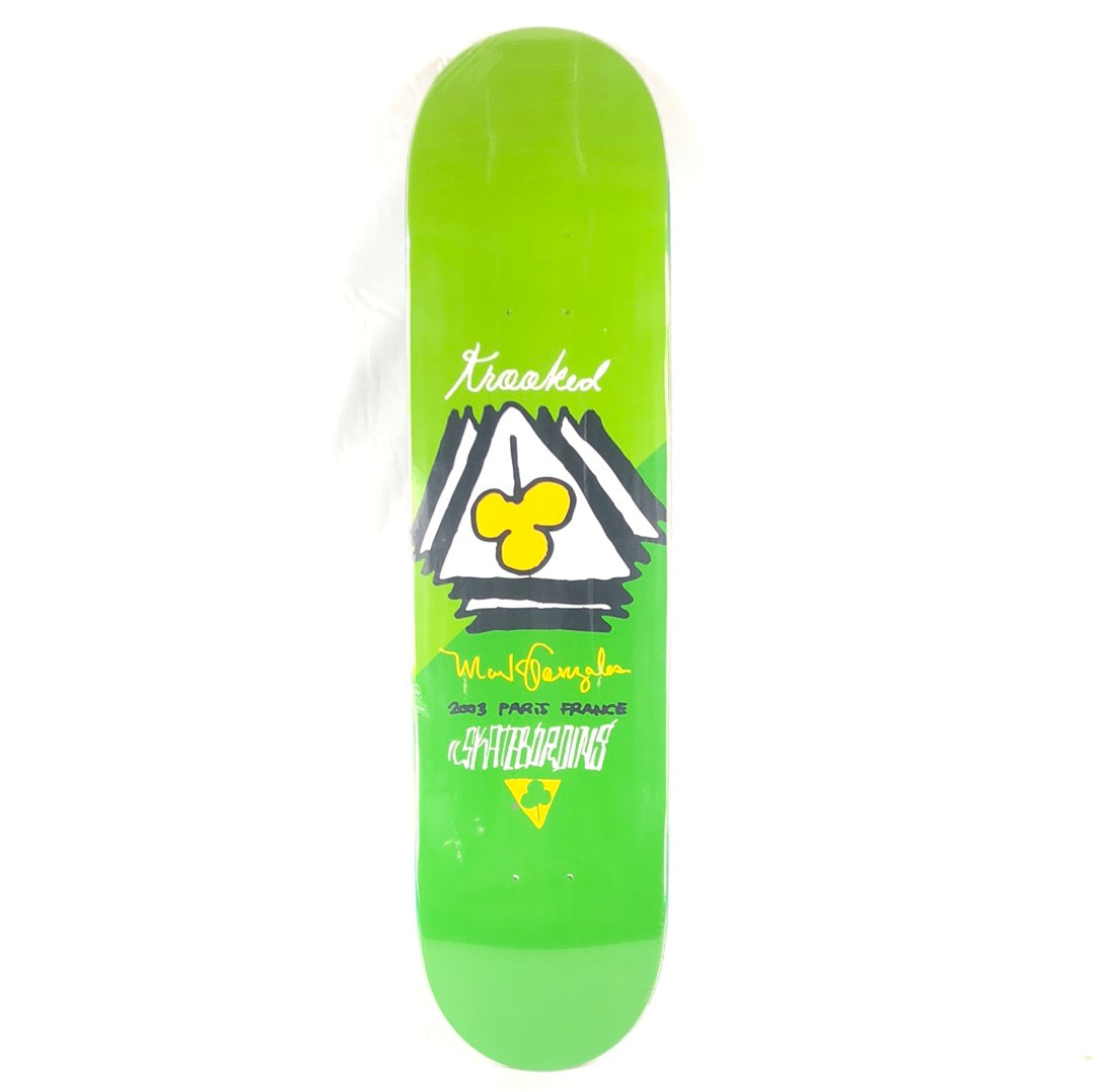 Krooked Mark Gonzales 2003 Paris France Green/White 7.75" Skateboard Deck