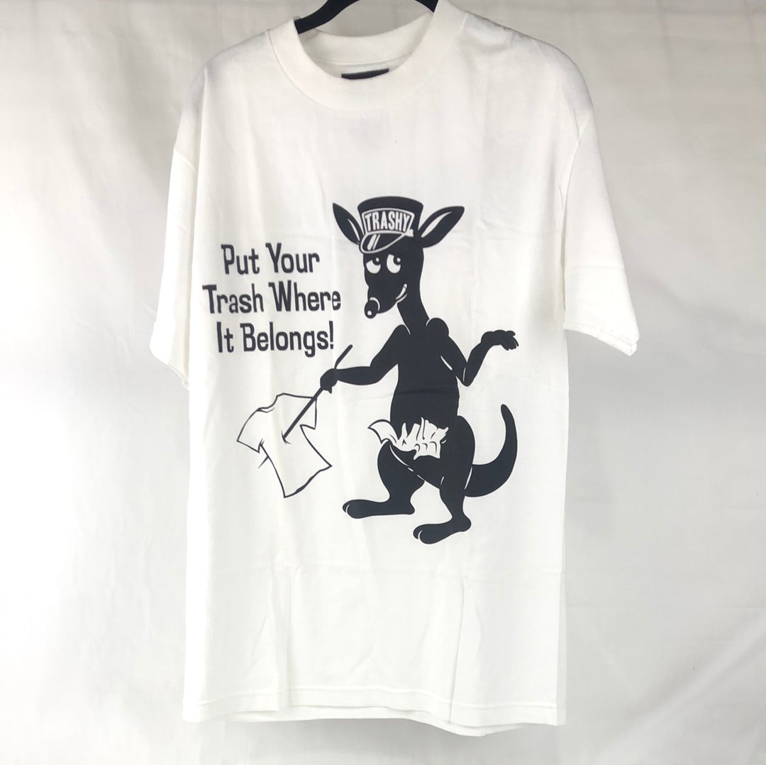The Hundreds Chest Logo Trashy Kangaroo White Black Size M S/s Shirt