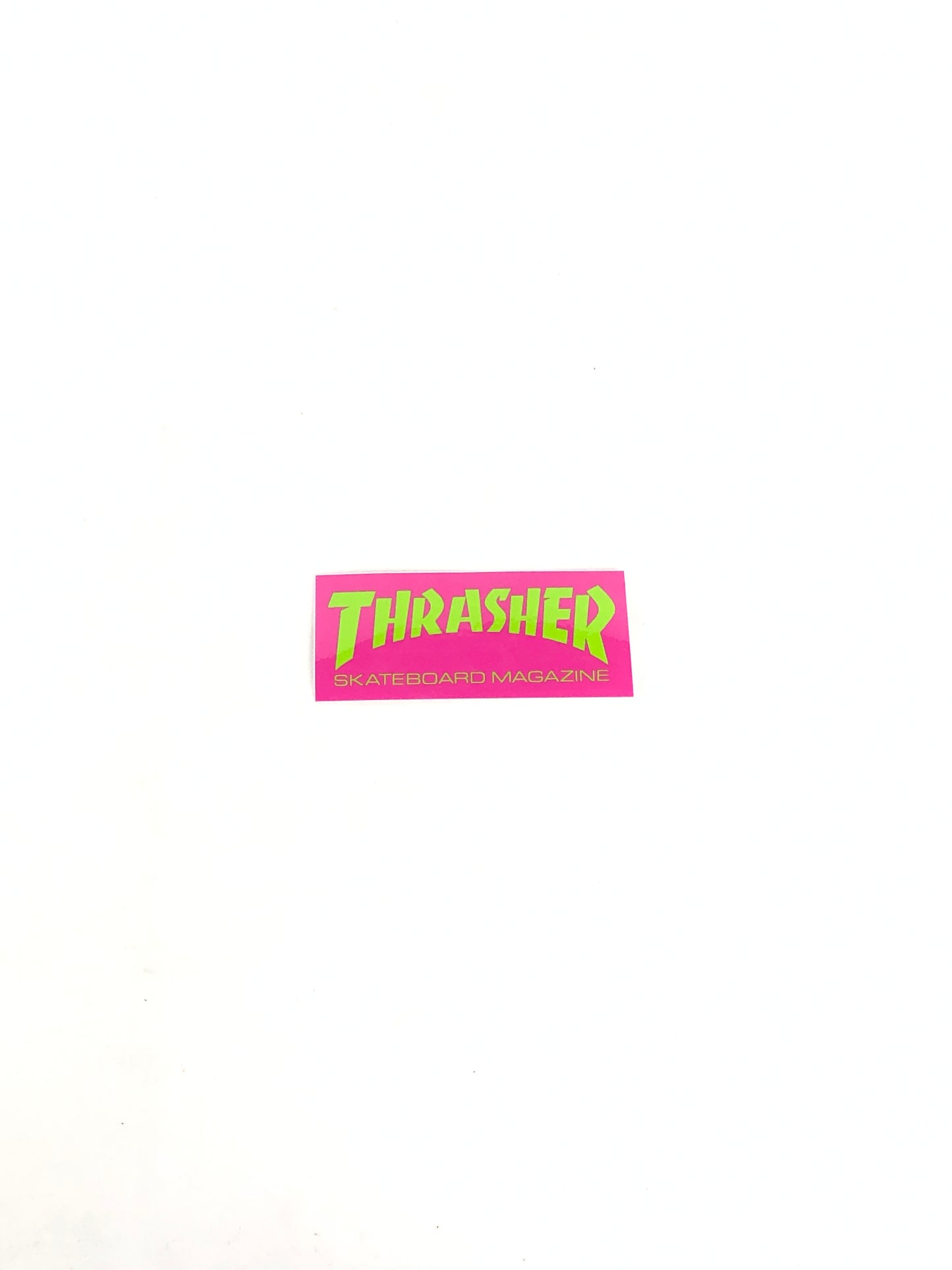 Thrasher Skateboard Magazine Logo Pink Green 3.75" x 1.5" Sticker