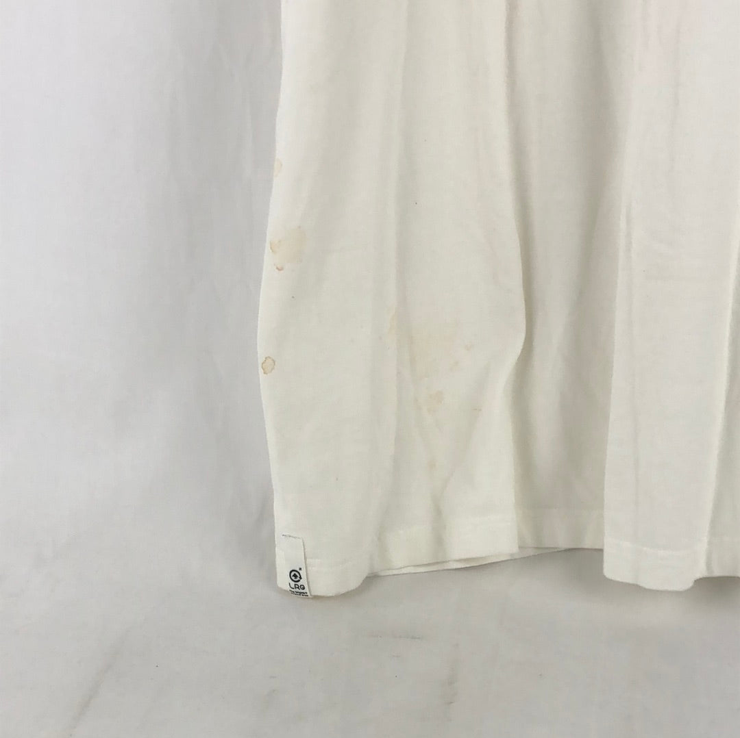 LRG Lifted Research Group Chest Logo White Size XL S/s Shirt