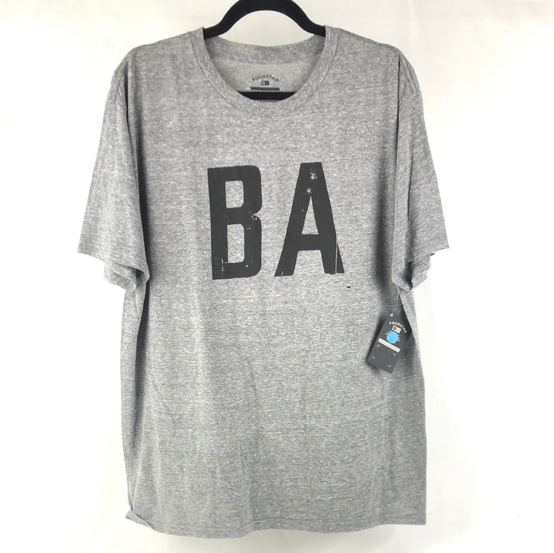 Fourstar BA Chest Logo Grey Black XL S/s Shirt