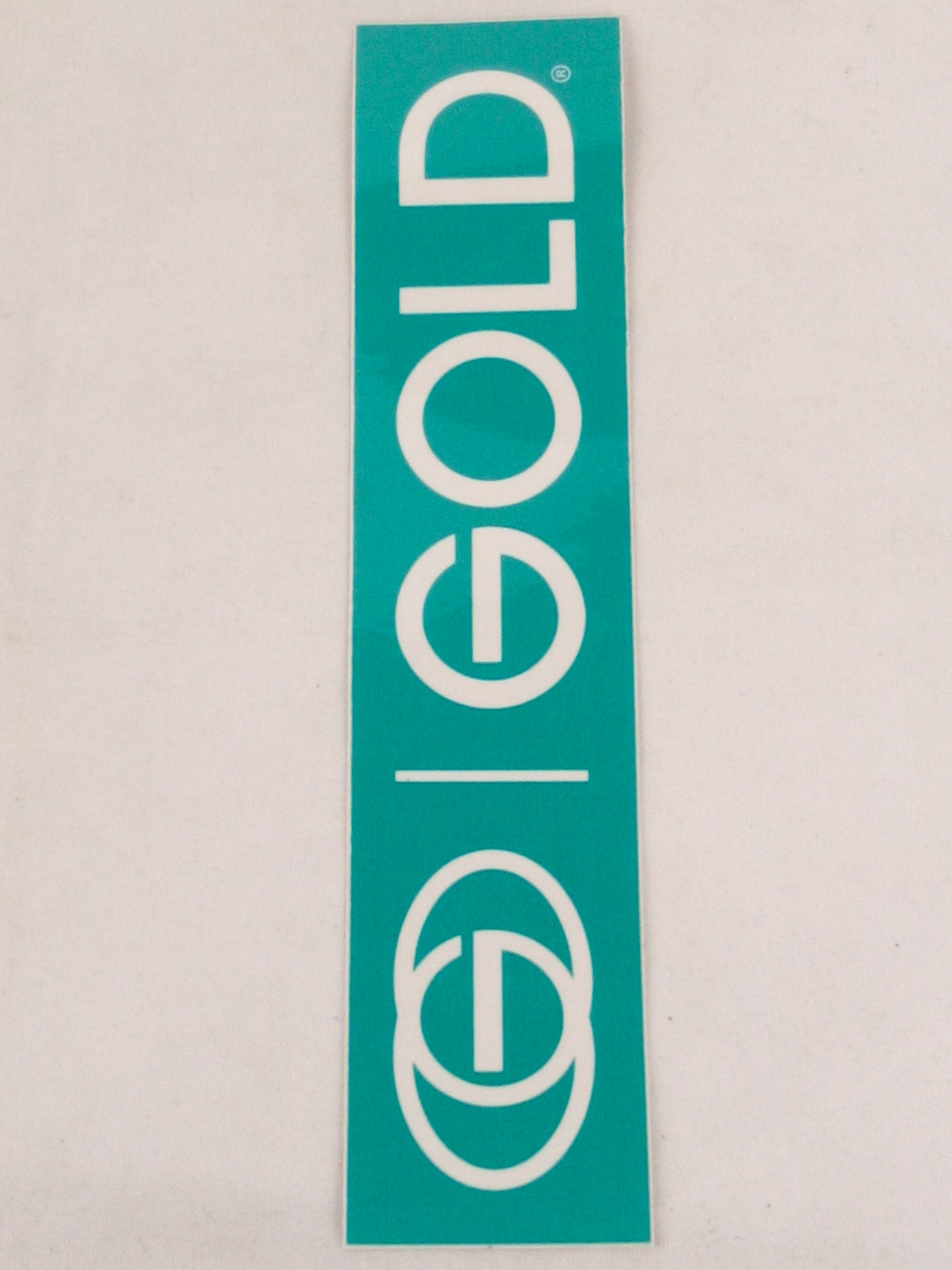 Gold Wheels G Logo Blue White 8" x 1.75" Vintage NOS Sticker