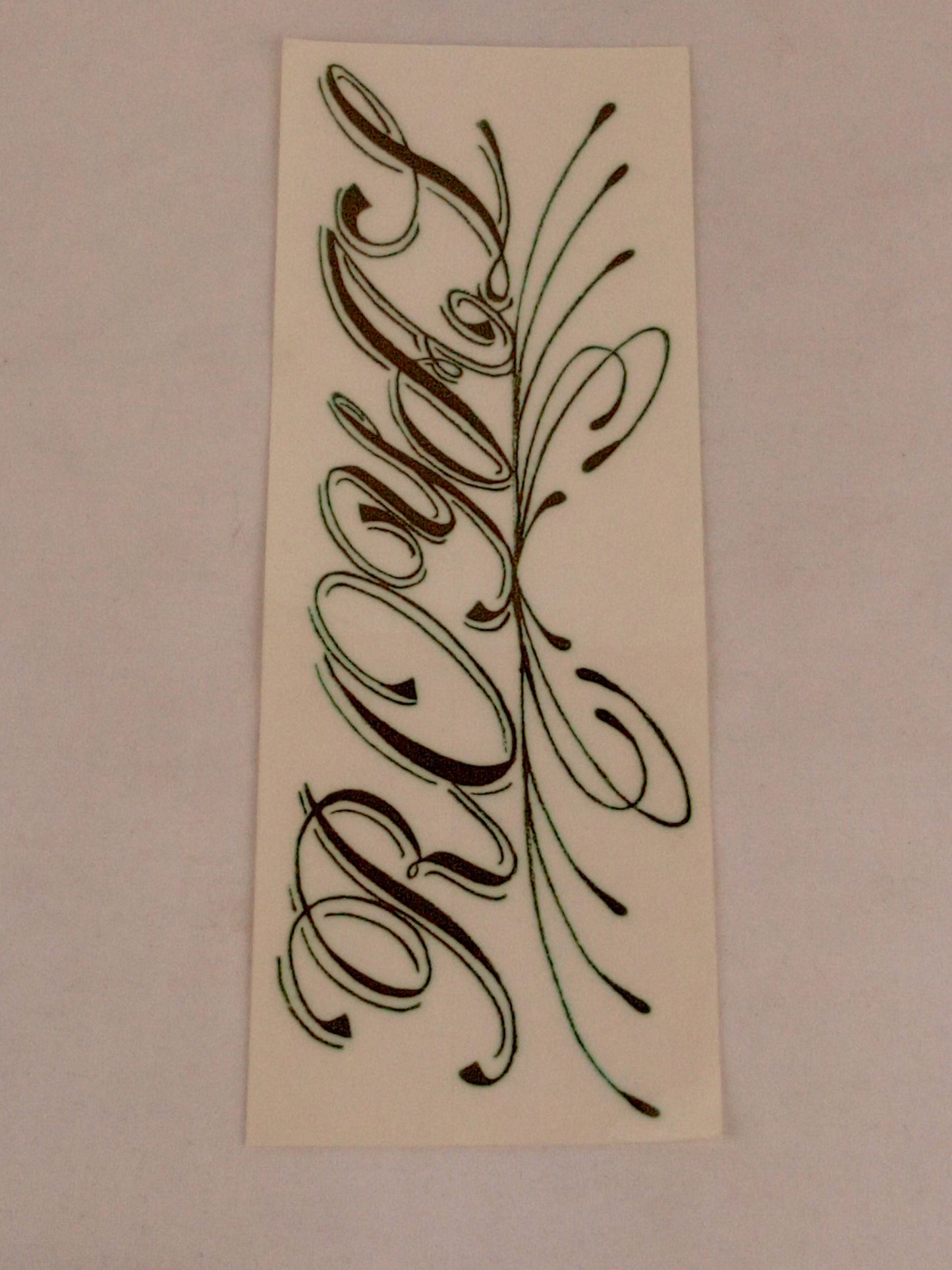 Royal Truck Company Royal Cursive Font Clear Green Gold 8" x 3" Vintage NOS Sticker
