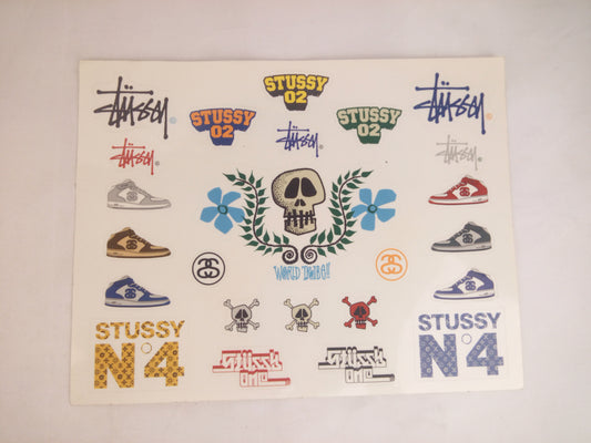 Stussy N4 MultiColor 8.5" x 11" 24 X Sticker Sheet