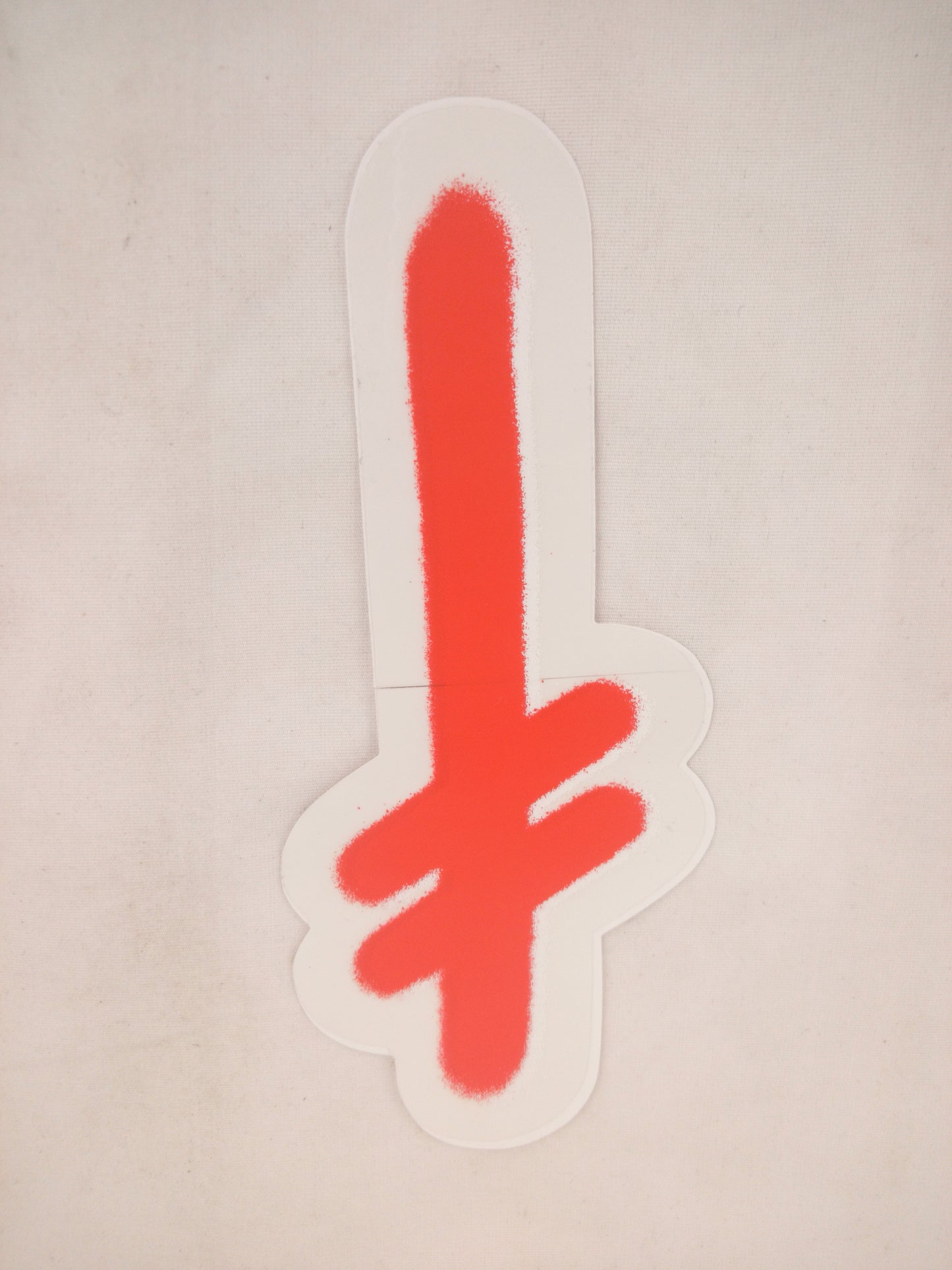 Deathwish Death Spray Cross Logo Clear Red 6.25" x 2.5" Sticker
