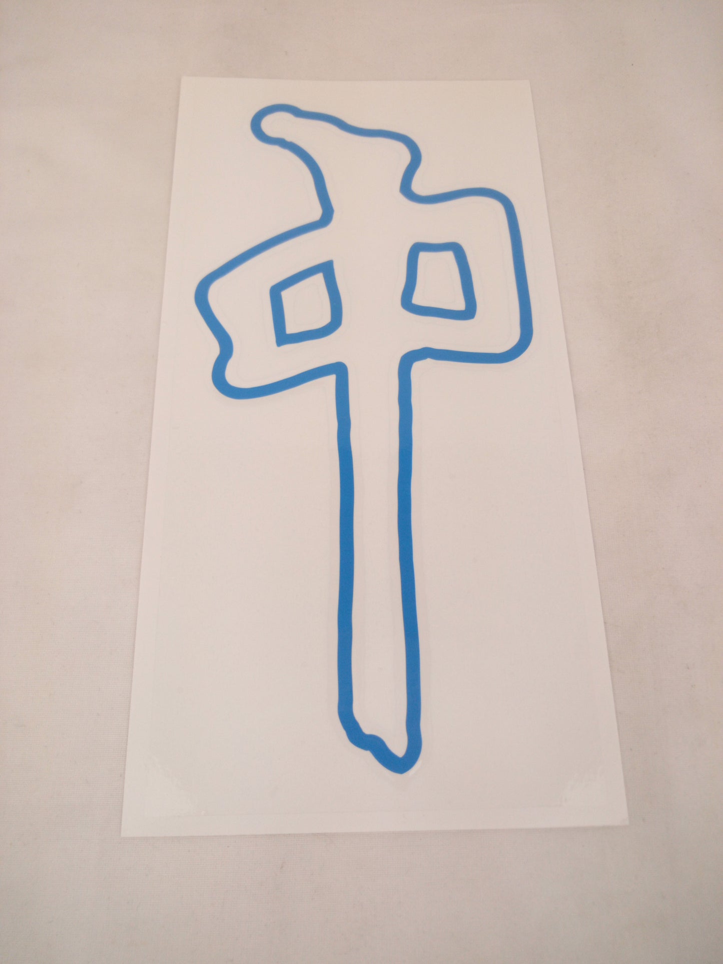 RDS Red Dragons Cross Logo Clear Blue 9" x 4.5" Vintage NOS Decal Sticker