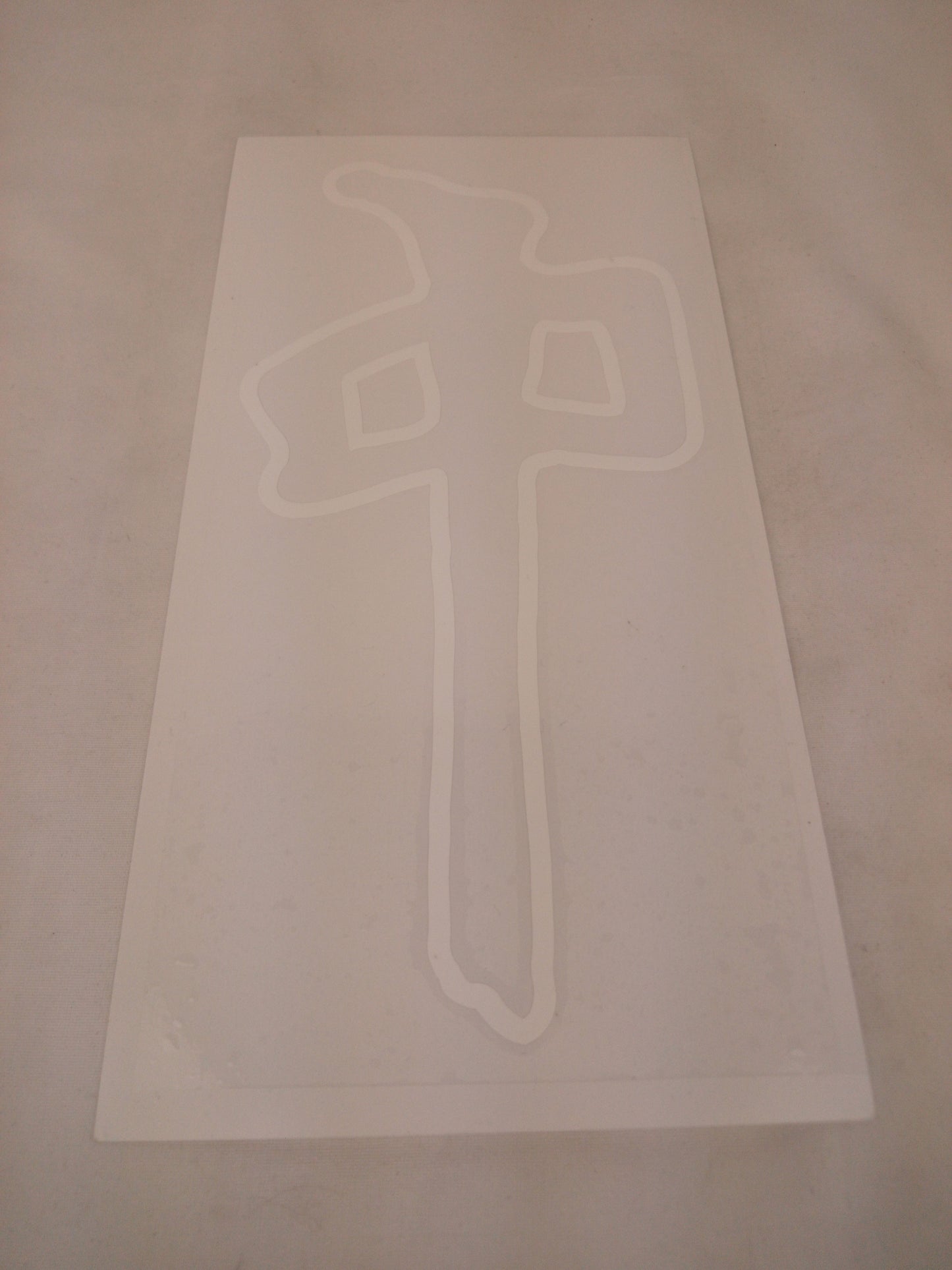 RDS Red Dragons Cross Logo Clear White 9" x 4.5" Vintage NOS Decal Sticker