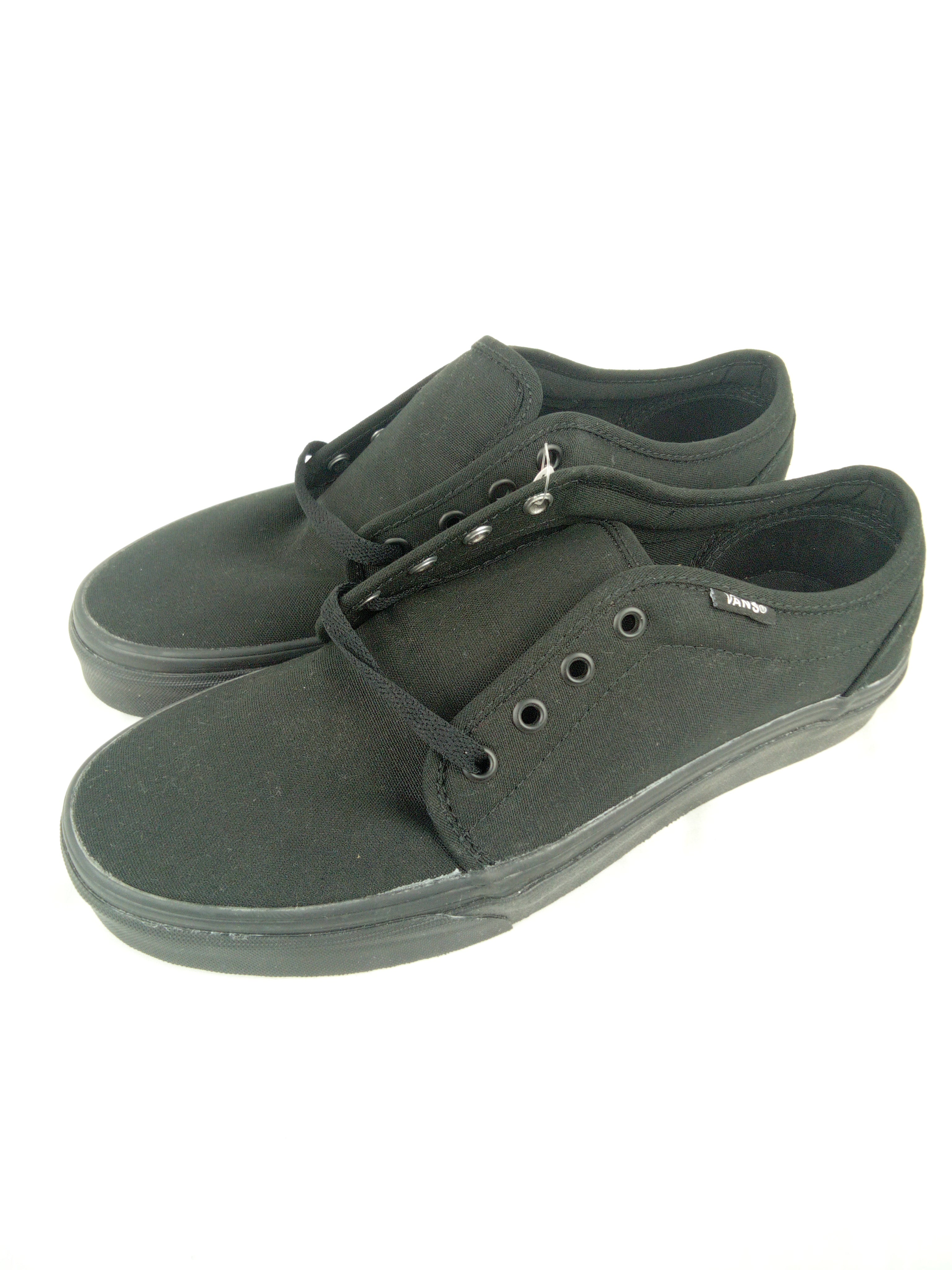 All black vans 106 vulcanized best sale