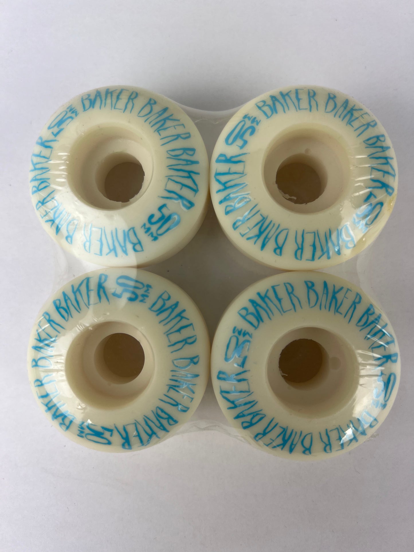 Baker White Blue Baker Skateboards Logo Size 50MM Vintage NOS Wheels