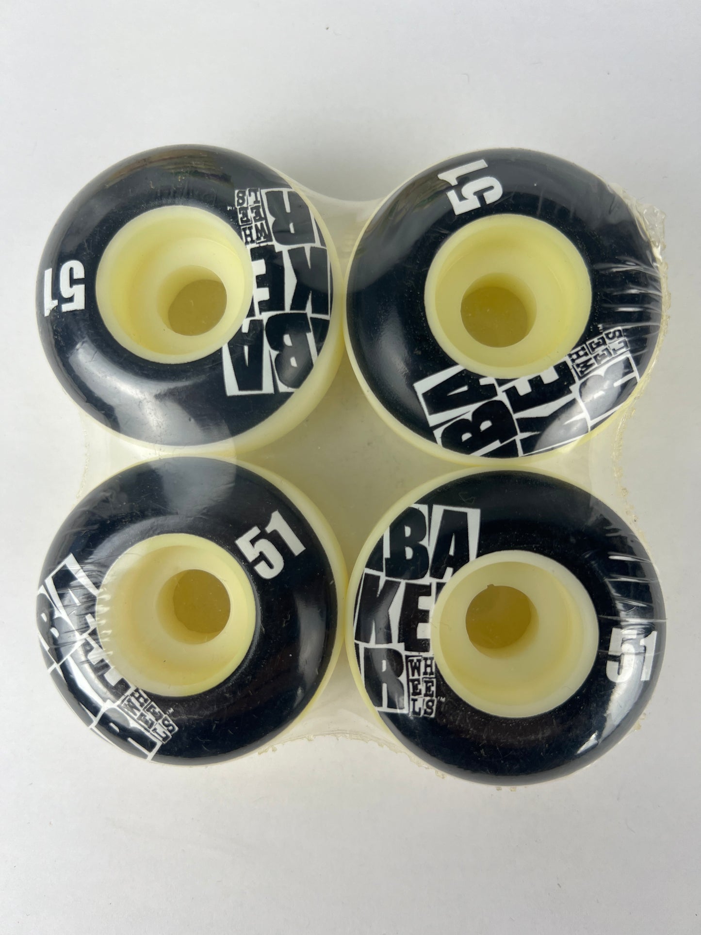 Baker Classic Baker Wheels Logo Black White Size 51MM Vintage NOS Wheels