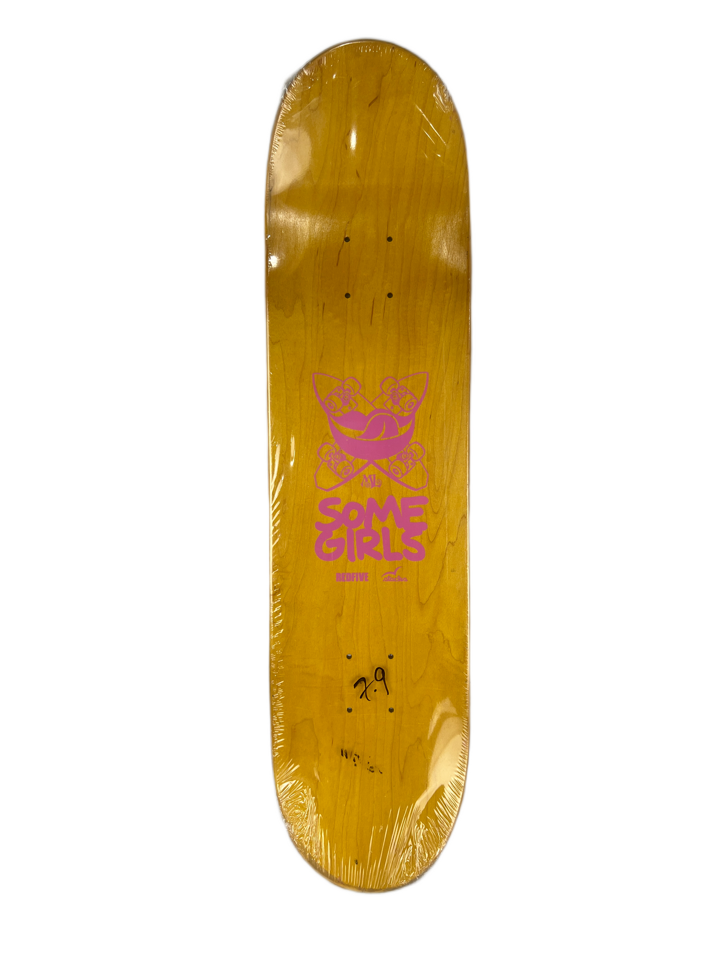 Stacks X Some Girls Blue Pink Black Stripes Size 7.9" Vintage NOS Deck