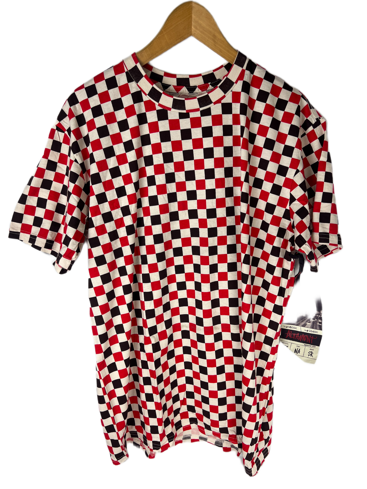 Altamont White Red Brown Checkers Size XL S/s Vintage Shirt