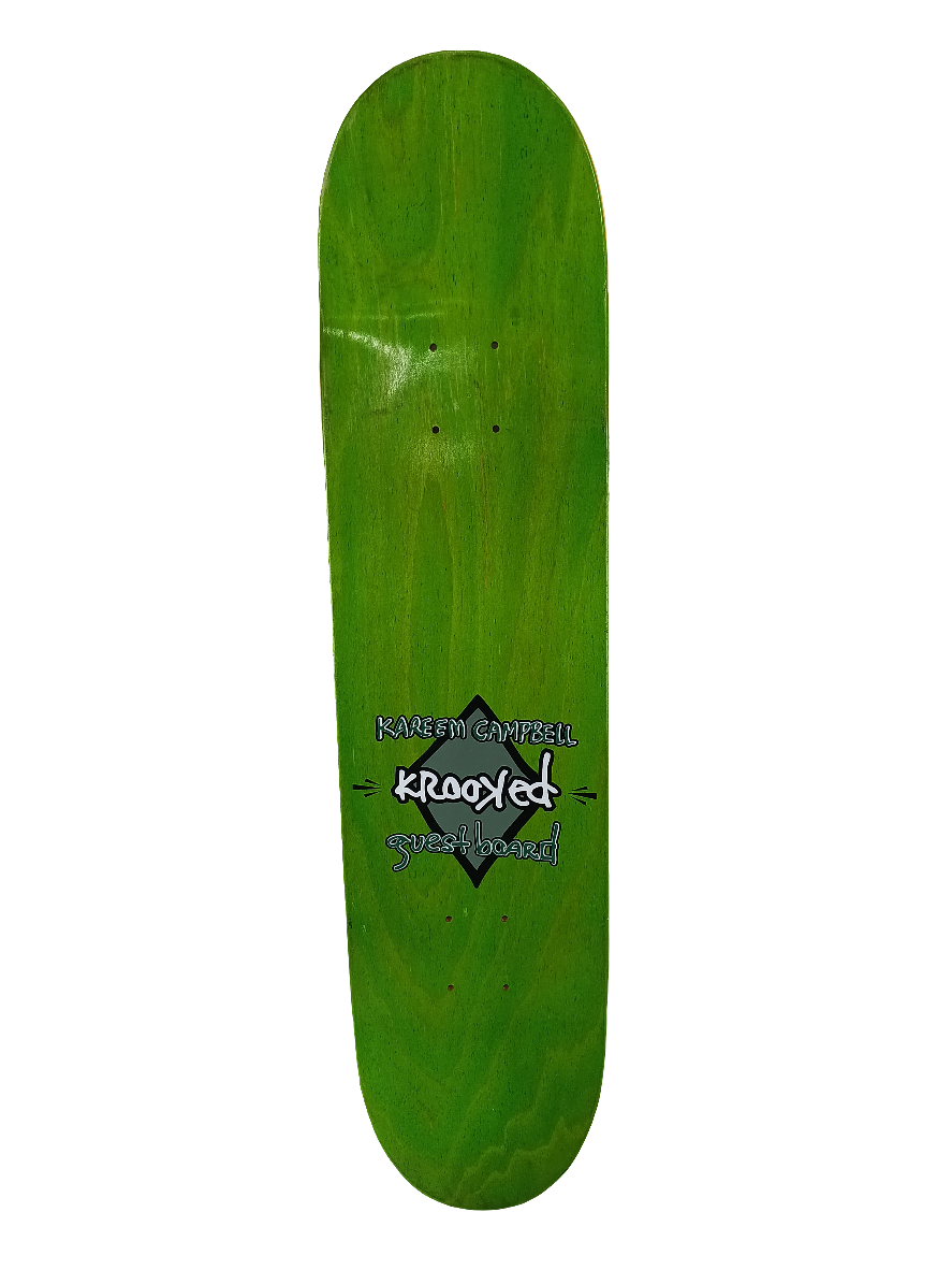 Krooked Kareem Campbell Guest Model KC Chain Green Black White 7.75 Vintage NOS Deck