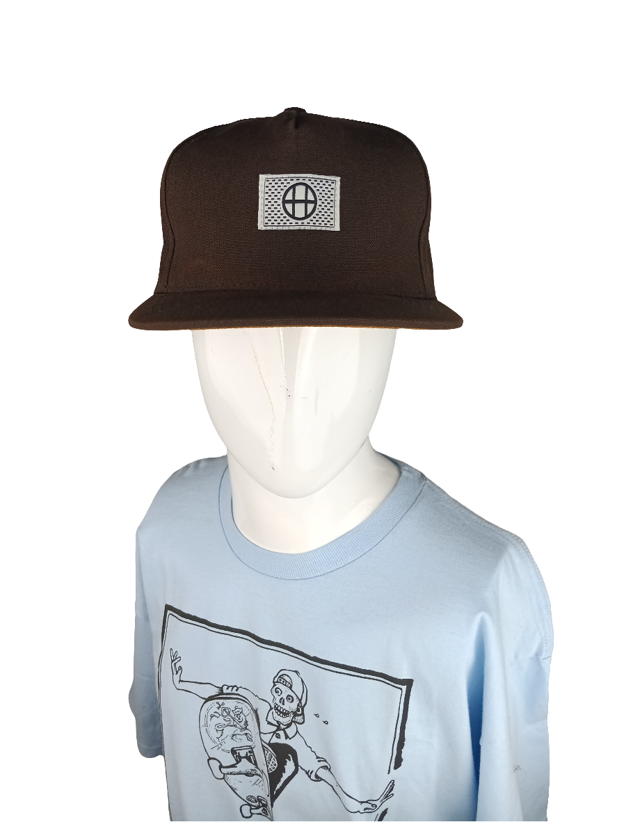HUF Brown White H Logo Vintage NOS Snapback Hat