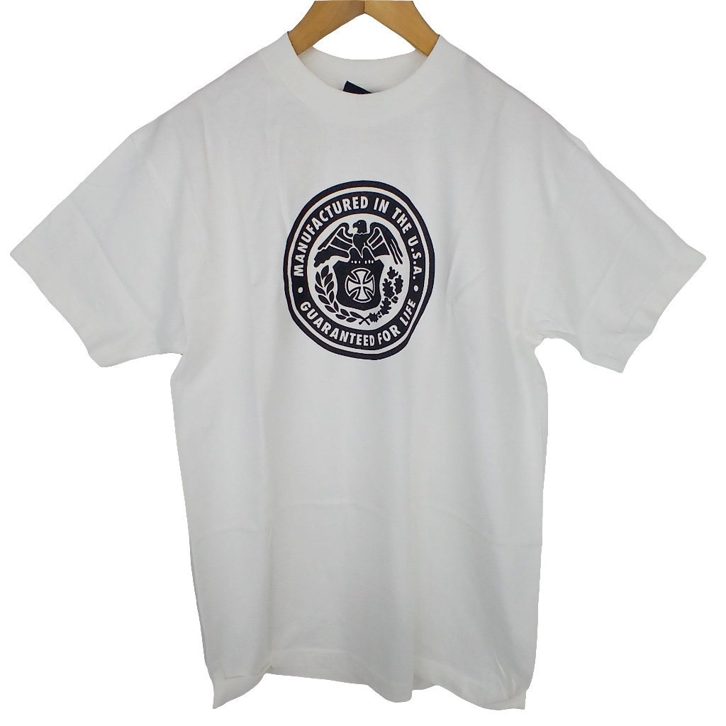 Independent D.O.D. MFG USA White Black Mens Size Medium S/s Shirt