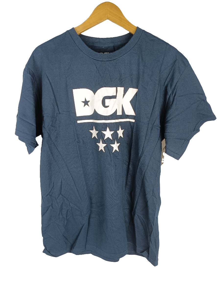 DGK All Star 3 Navy White Mens Size Large S/s Shirt