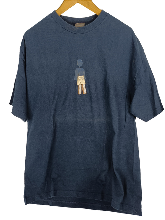 Girl Wooden Doll Navy Multicolor Size XL S/s Shirt