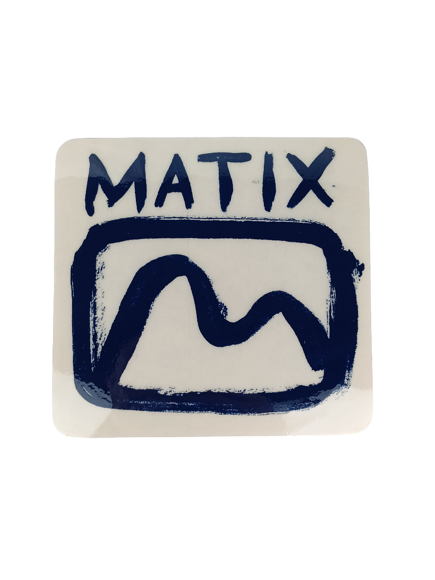 Matix Clear Blue Size 5.5" X 5.7" Vintage NOS Sticker